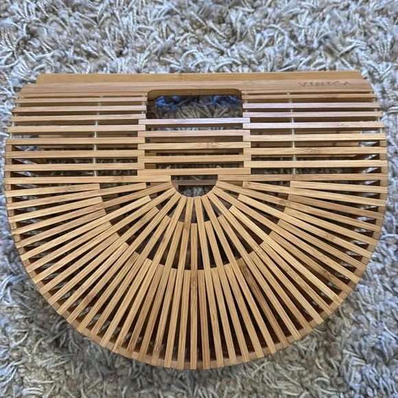 Cult Gaia Ark Inspired Bamboo Half Moon Bag - Picture 2 of 5